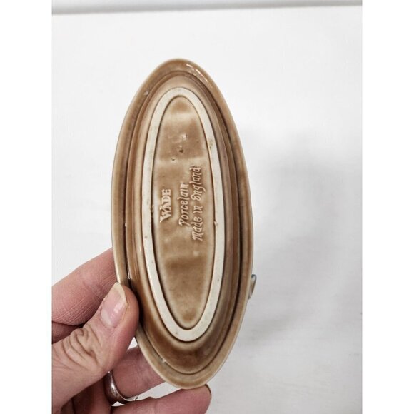 Vintage Wade Bird Bath Trinket Dish Brown Ceramic Made in England 5.5" - Picture 6 of 9